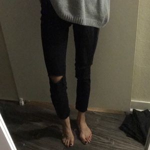ASOS Noisy May black busted knee jeggings size xs